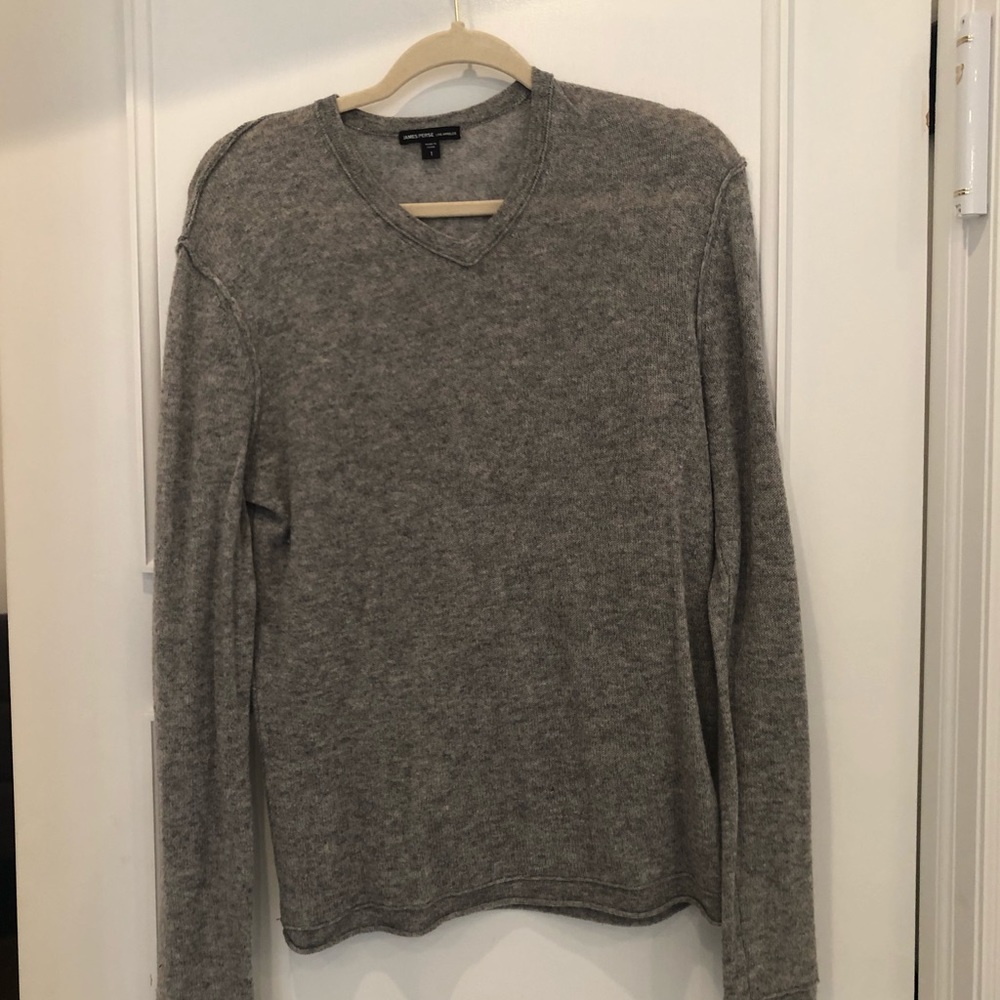 James Perse grey v neck sweater
